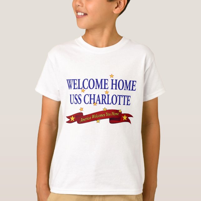Camiseta USS Home bem-vindo Charlotte (Frente)