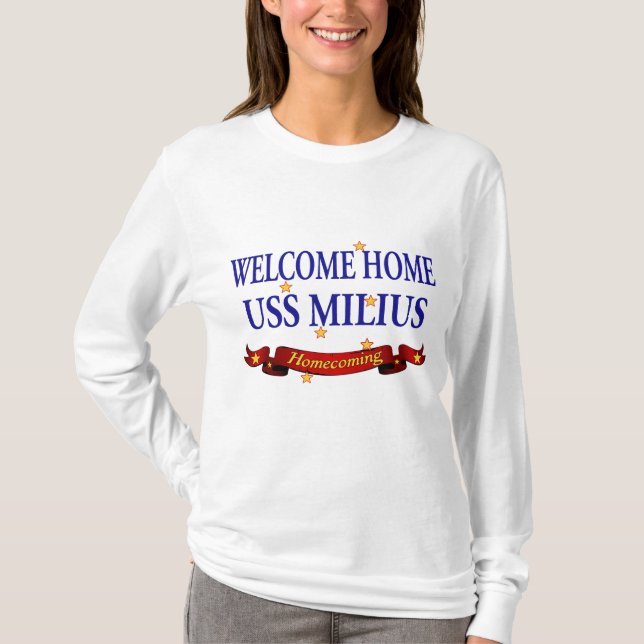 Camiseta USS Home bem-vindo Milius (Frente)