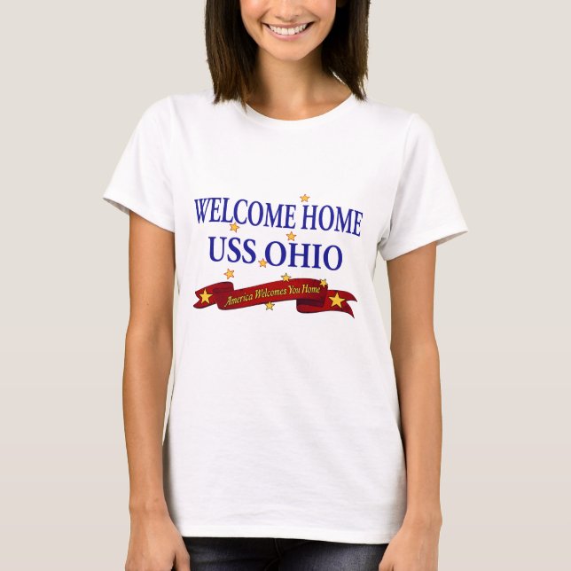 Camiseta USS Home bem-vindo Ohio (Frente)