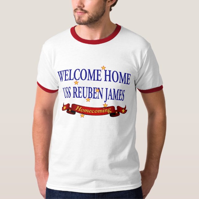 Camiseta USS Home bem-vindo Reuben James (Frente)