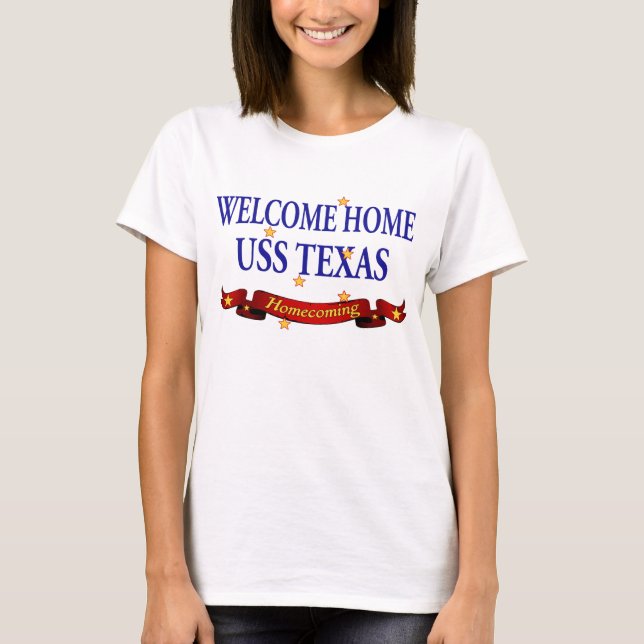 Camiseta USS Home bem-vindo Texas (Frente)