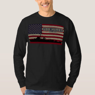 Camiseta USS Hurst DE 250 WW2 Ship American Flag