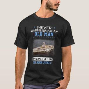 Camiseta USS Inchon LPH MCS 12 Veteranos Dia Pai T Sh