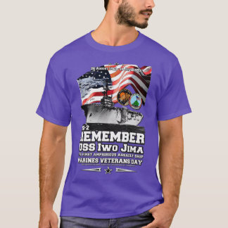 Camiseta USS Iwo Jima LHD7 veteranos de ataque anfíbio