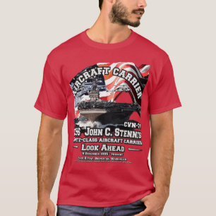 Camiseta USS John C Stênis CVN74 marinho vet da transportad
