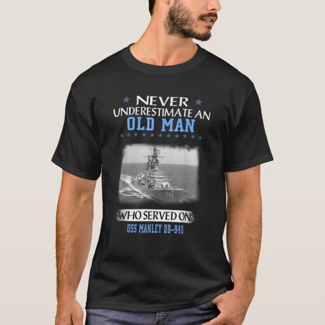Camiseta USS Manley DD 940 Destroyer Class Veterans Day Fat (Frente)