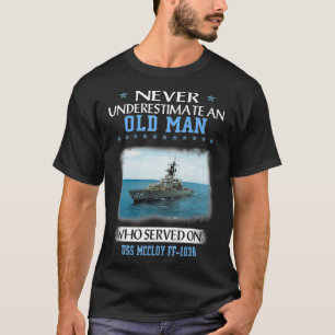 Camiseta USS McCloy FF1038 Veteranos Dia do Pai Presente