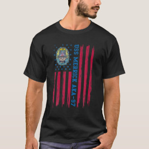 Camiseta USS Merrick AKA-97 Navio Anfíbio de Carga Veterano
