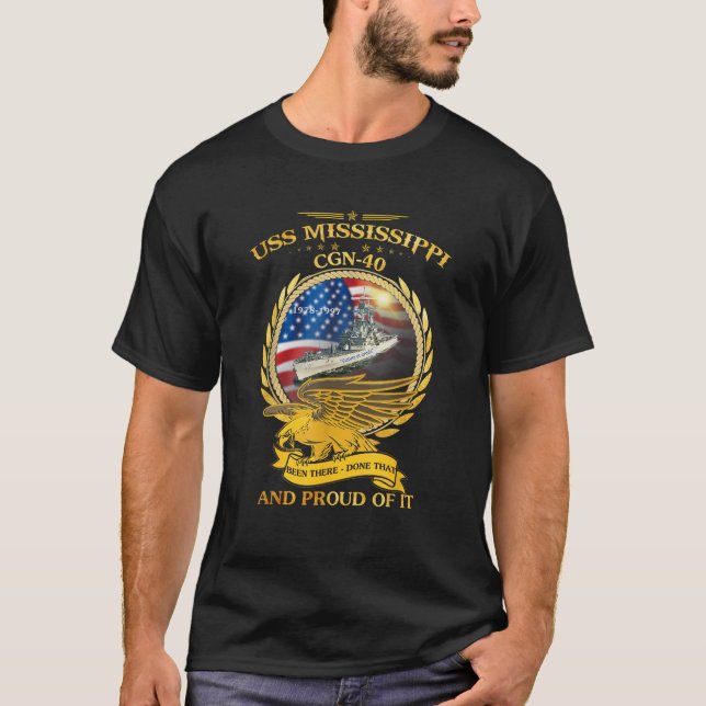 Camiseta USS Mississippi CGN 40 1978 1997 (Frente)