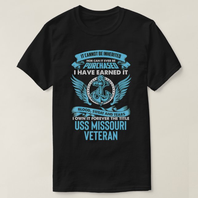 Camiseta USS Missouri BB63 Battleship  (Frente do Design)