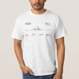 Camiseta USS Missouri - Entregar Planos de Esquema SD
