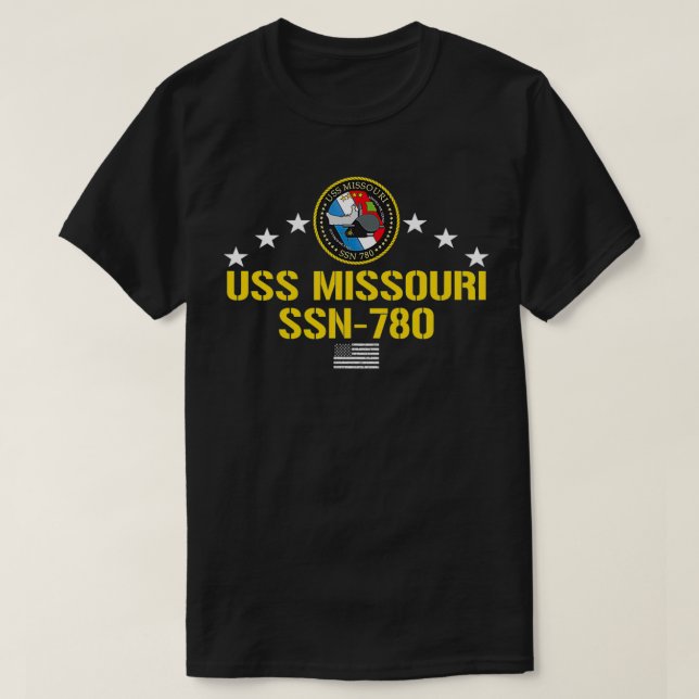 Camiseta USS Missouri SSN780 (Frente do Design)