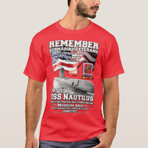 Camiseta USS Nautilus SSN571 Vetores submarinos
