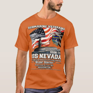Camiseta USS Nevada SSBN733 Vetores submarinos