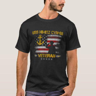 Camiseta USS Nimitz CVN 68 Transportadora Veteran Flag Ve