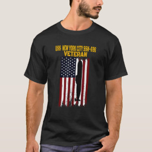 Camiseta USS Nova Iorque SSN 696 Veteranos Submarinos Dia F