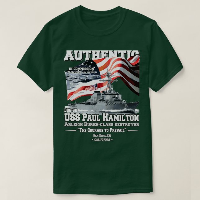 Camiseta USS Paul DDG60 Arleigh Burkeclass (Frente do Design)