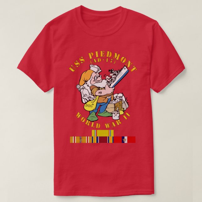 Camiseta USS Piemonte AD17 w PAC SVC WII (Frente do Design)