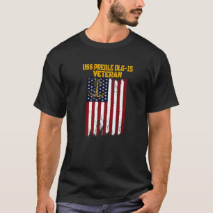 Camiseta USS Preble DLG-15 Destroyer Dia de os pais Veteran