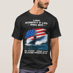 Camiseta USS Robert E Lee SSN601 American Flag SubMarine Ve