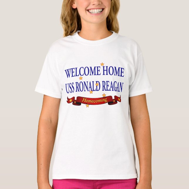 Camiseta USS Ronald Reagan Home bem-vindo (Frente)
