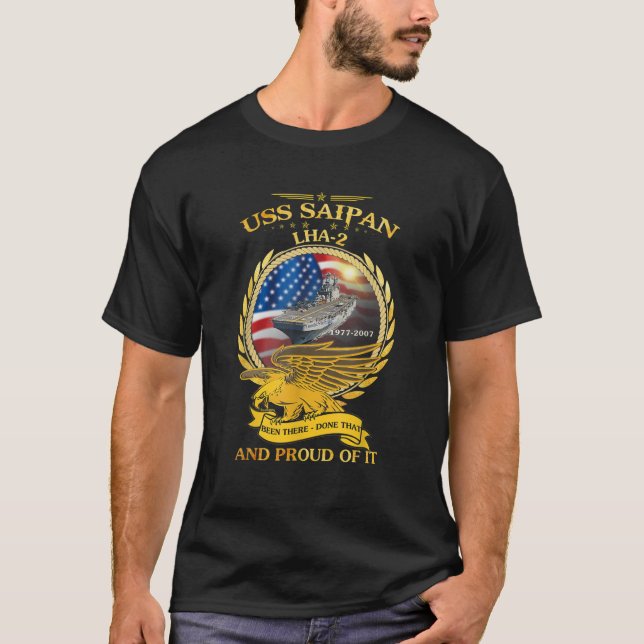 Camiseta USS Saipan LHA 2 1977 2007 (Frente)