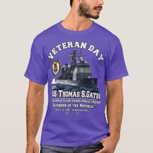Camiseta USS Thomas S Gates CG51 Veteranos Cruiser