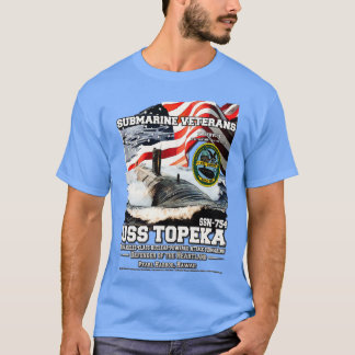 Camiseta USS Topeka SSN754 Vestores submarinos do Marinho d