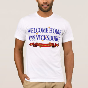 Camiseta USS Vicksburg Home bem-vindo