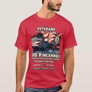 Camiseta USS Vincennes CG49 Ticondepreciaclass Cruiser vete