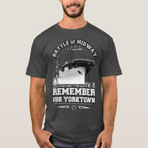 Camiseta USS YORKTOWN CV5 Lembrar ww2