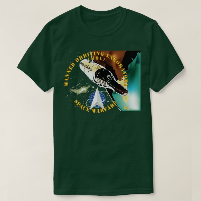 Camiseta USSF: Órbita em Órbita em Laboratório Guerra Espac (Frente do Design)