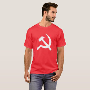 Camiseta USSR Russo Hammer e Fingente Comunista