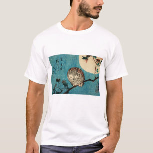 Camiseta Utagawa Hiroshige - Coruja Chifre na Fileira Maple