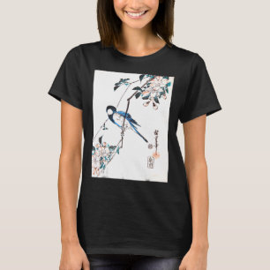 Camiseta Utagawa Hiroshige Excelente Titmouse Em Uma Maçã D