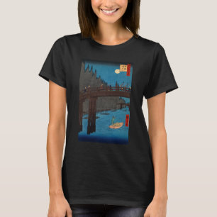 Camiseta Utagawa Hiroshige - Ponte de Kyoto pela Lua