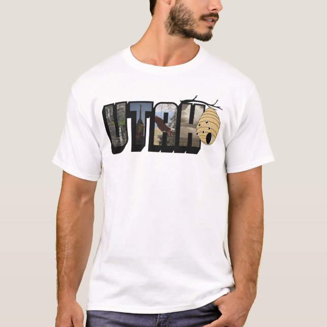 Camiseta Utah A Beehive State - Letra Grande (Frente)