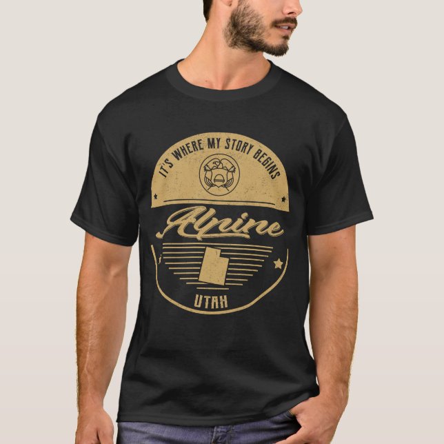 Camiseta Utah alpino É onde minha história começa (Frente)
