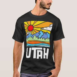 Camiseta Utah Artística Monta Gráfico Vintage