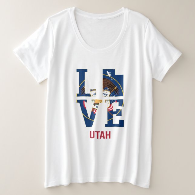 Camiseta Utah estado love USA (Frente do Design)