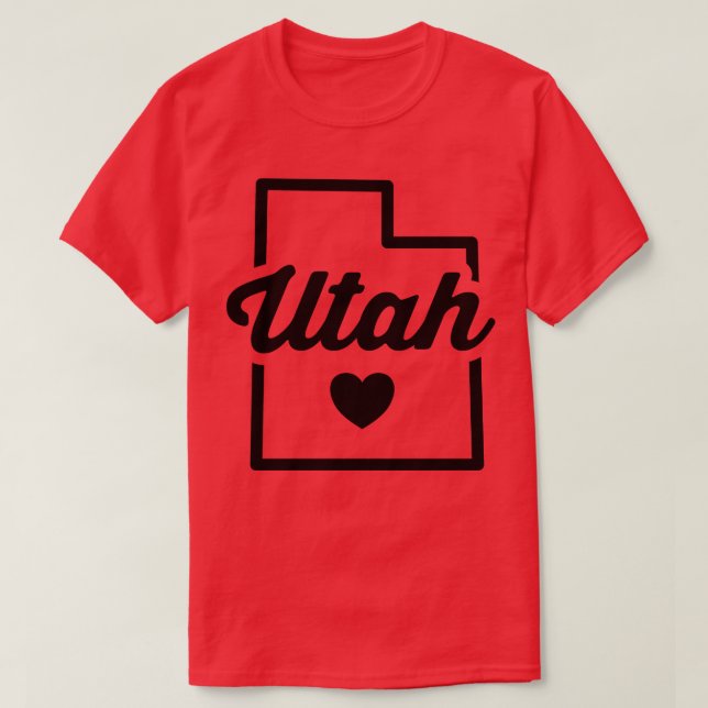 Camiseta Utah Love Outline Vintage (Frente do Design)
