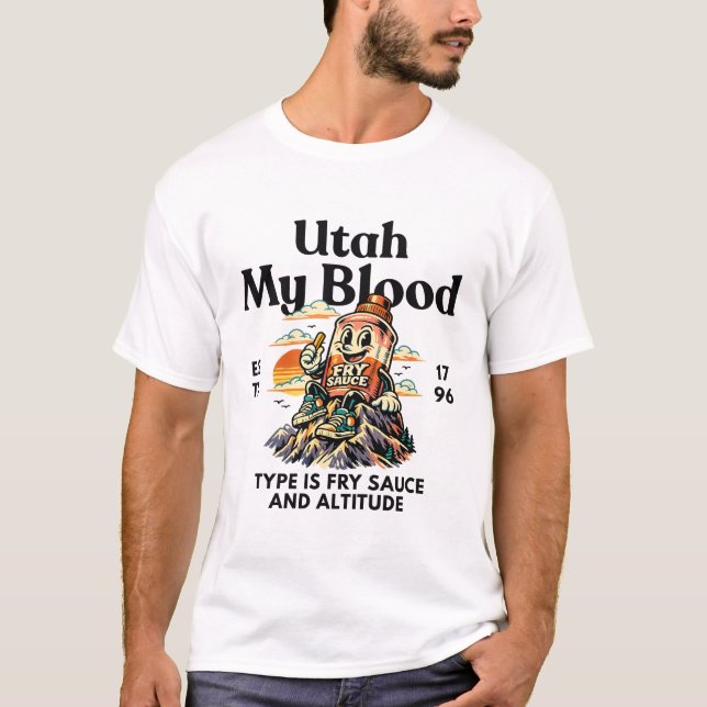 Camiseta Utah : my blood type (Frente)