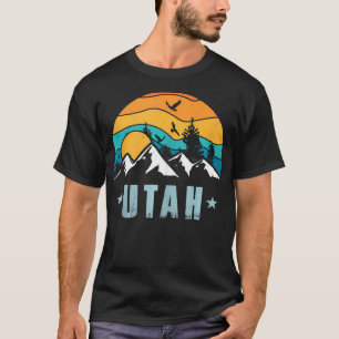 Camiseta Utah Retro Vintage Mounts Hiking