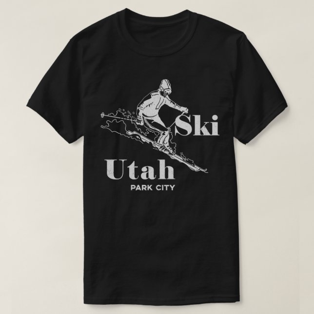 Camiseta Utah Skiing Park Ski (Frente do Design)