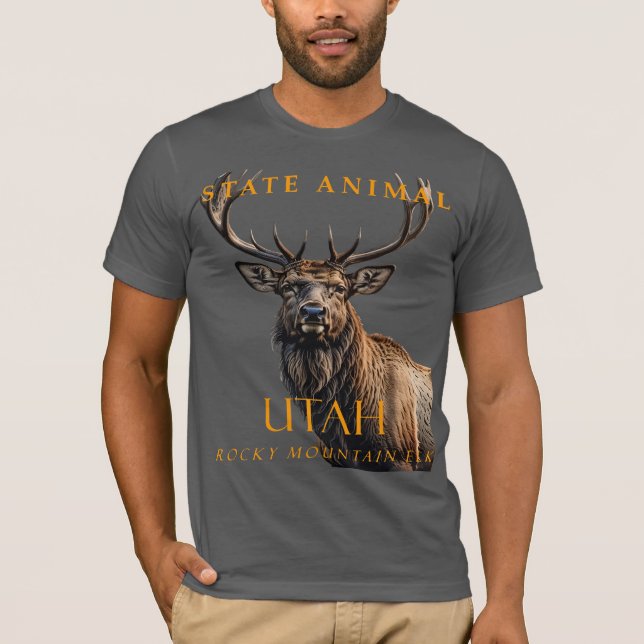 Camiseta Utah Territory Animal Stunning Mountain Elk (Frente)