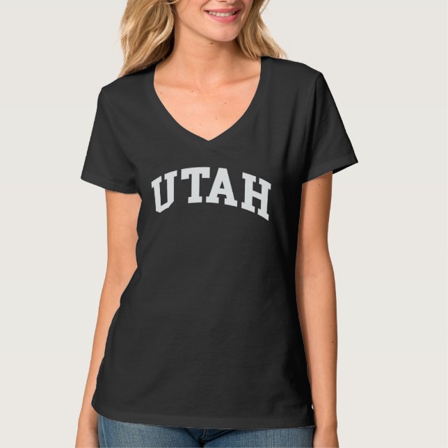 Camiseta Utah US College Font Proud American USA (Frente)