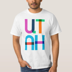 Camiseta Utah Vintage Retro Colorido Arte Pop dos Anos 80
