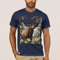 Utahn Elk Cercada Por Sego Lily Flowers
