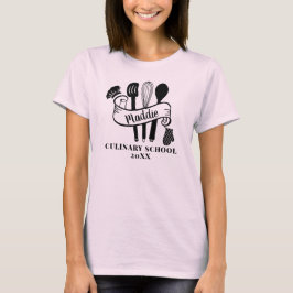 Camiseta Utensílio Personalizado de Cozinha da Escola de Cu