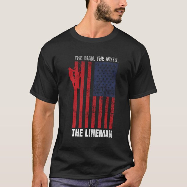 Camiseta Utilitário Elétrico Lineman Design Para Lineworker (Frente)